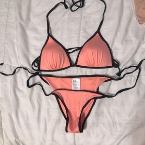 Coral bikini set